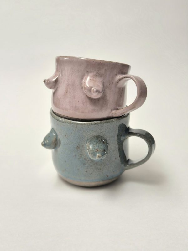 Ceramic tea mug in blue
