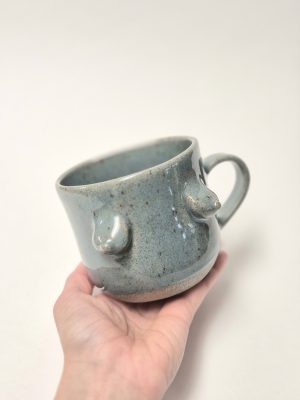Ceramic tea mug in blue